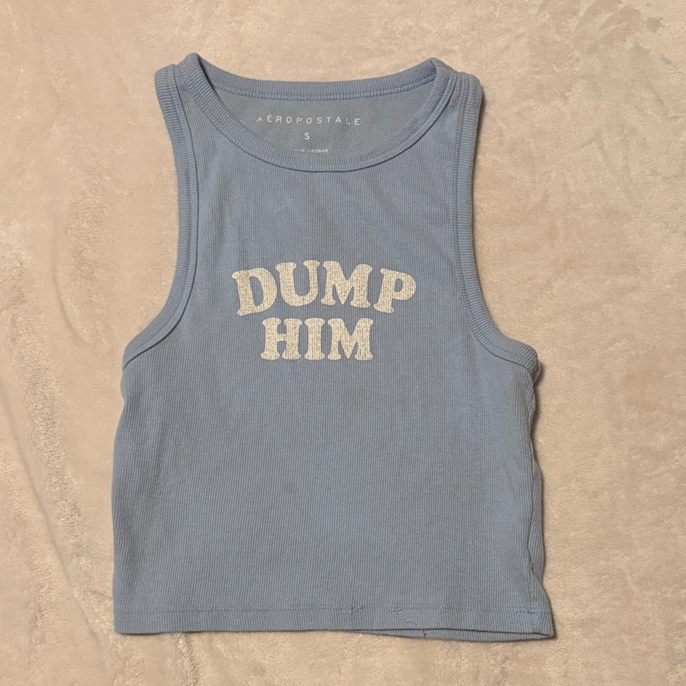 Aeropostale Light Blue Ribbed Tee